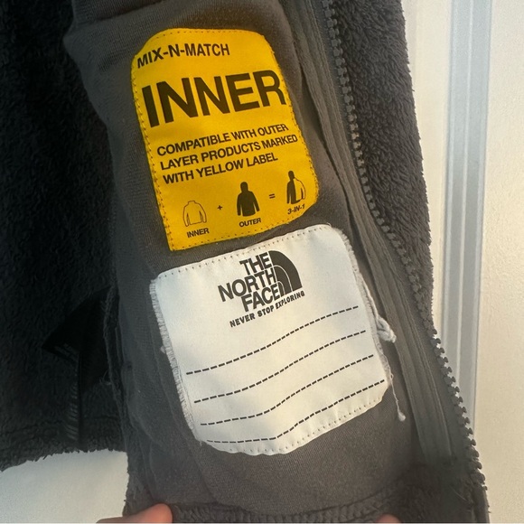 The North Face Girls Gray Fleece Full Zip Jacket Size M (10) - Picture 9 of 13